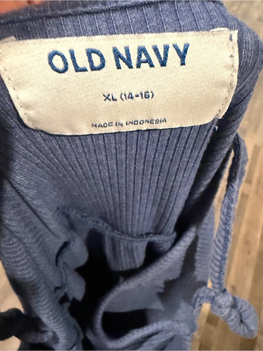 Old Navy Royal Blue Spaghetti Strap Ruffle-Hem Dress